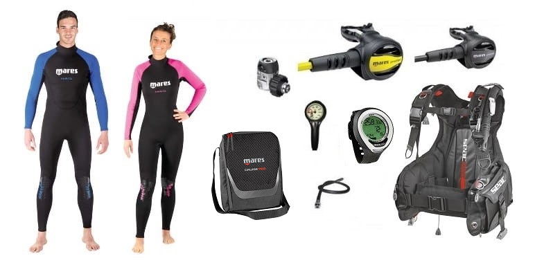 Mares Holiday Set mit Manta Overall Komplettset