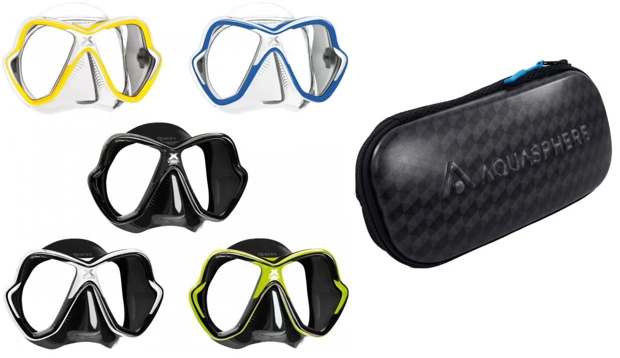 Mares X-Vision Tauchmaske mit Maskentasche